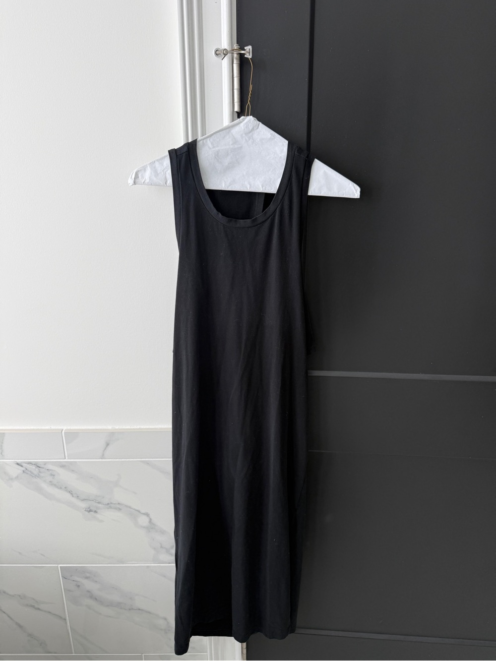 J. Crew Black Sleeveless Midi Tank Dress